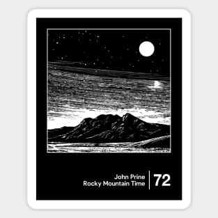 Rocky Mountain Time / Minimal Style Graphic Artwork Magnet